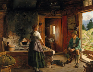 A Visit to the Milkmaid - Emil Rau — artwork view