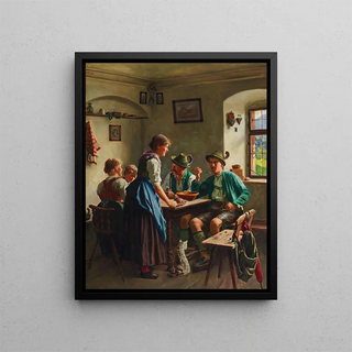a farmhouse living room - Emil Rau — framed artwork on a wall