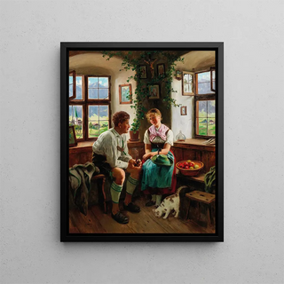 Under the Sanctuary of the House - Emil Rau — framed artwork on a wall
