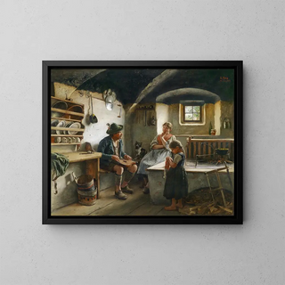 The player of the cithara - Emil Rau — framed artwork on a wall