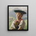 Head of Dirndl - Emil Rau — framed artwork on a wall