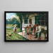 A Summer Day in Front of the House - Emil Rau — framed artwork on a wall