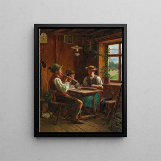 Music at home - Emil Rau — framed artwork on a wall