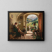 Family scene idyllic - Emil Rau — framed artwork on a wall