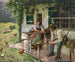 Young couple in front of a farm - Emil Rau — artwork view