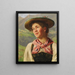 Alpine girls in costumes - Emil Rau — framed artwork on a wall