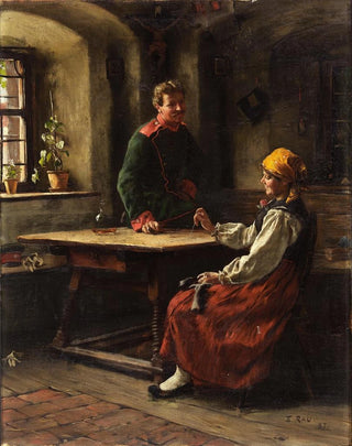 ficer with a peasant - Emil Rau — artwork view