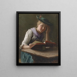 An Exciting Read - Emil Rau — framed artwork on a wall