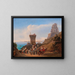 Family on the way - Emil Theodor Richter — framed artwork on a wall