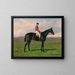 a painting of a jockey on horseback - Emil Volkers — framed artwork on a wall