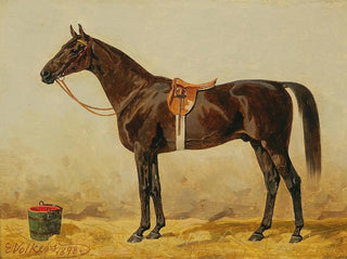 Black Horse in the Stable II - Emil Volkers — artwork view