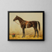 Black Horse in the Stable II - Emil Volkers — framed artwork on a wall