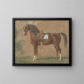 Sealed Horse Painting - Emil Volkers — framed artwork on a wall