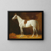 Horse saddle in the stable - Emil Volkers — framed artwork on a wall