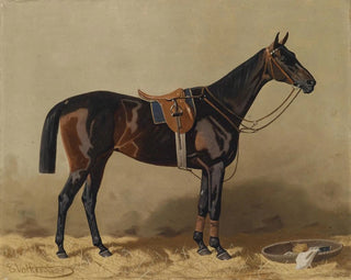 Horse riding painting - Emil Volkers — artwork view