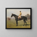 Horse with jockey - Emil Volkers — framed artwork on a wall