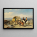 Romanian Peasants with Patrol - Emil Volkers — framed artwork on a wall