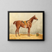 Horse sealed in the stable - Emil Volkers — framed artwork on a wall