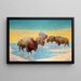 Scene of Buffaloes - Emil W. Lenders — framed artwork on a wall