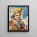 Farmhouse Painting of a Pipe Smoker - Emil von Gerliczy — framed artwork on a wall