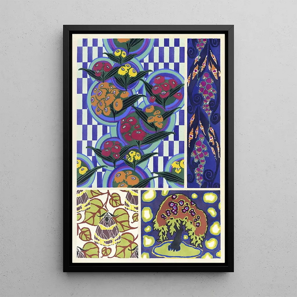 Floral dessins coloris nouveaux Pl08 - Émile-Allain Séguy — framed artwork on a wall