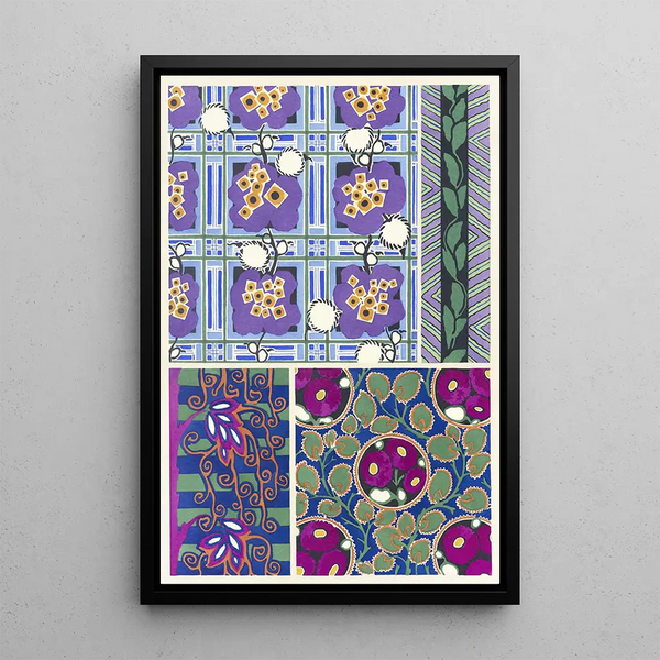 Floral painting with new color schemes Pl14 - Émile-Allain Séguy — framed artwork on a wall