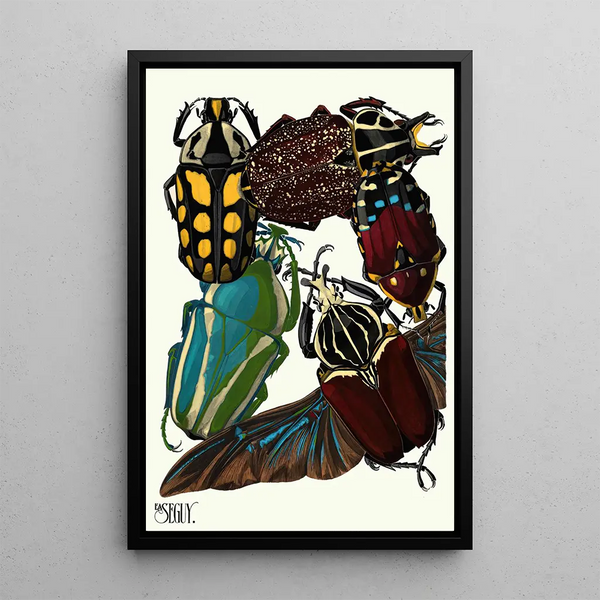 Insectes Pl03 - Émile-Allain Séguy — framed artwork on a wall