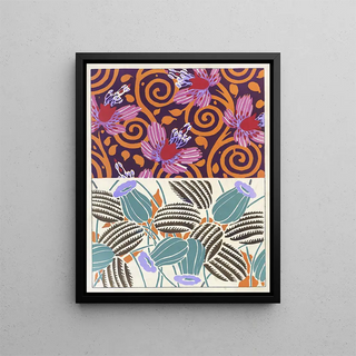 Suggestions for Fabrics and Carpets Pl. 02 - Émile-Allain Séguy — framed artwork on a wall