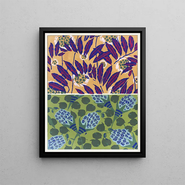 Suggestions for Fabrics and Carpets Pl05 - Émile-Allain Séguy — framed artwork on a wall