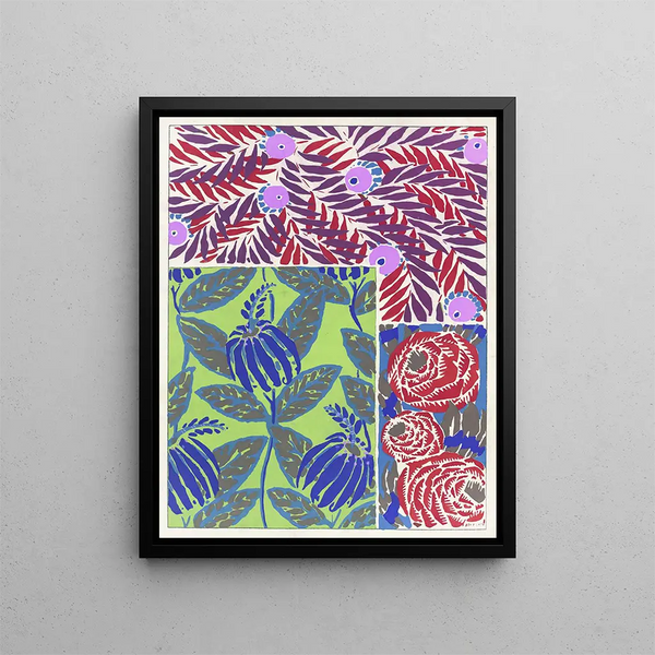 Suggestions for Fabrics and Carpets Pl06 - Émile-Allain Séguy — framed artwork on a wall