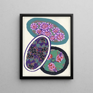 Suggestions for Fabrics and Carpets Pl13 - Émile-Allain Séguy — framed artwork on a wall
