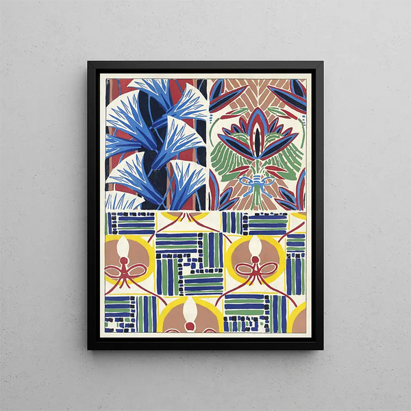 Suggestions for Fabrics and Carpets Pl16 - Émile-Allain Séguy — framed artwork on a wall