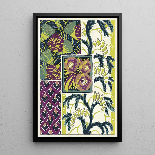 Suggestions for Fabrics and Carpets Pl18 - Émile-Allain Séguy — framed artwork on a wall