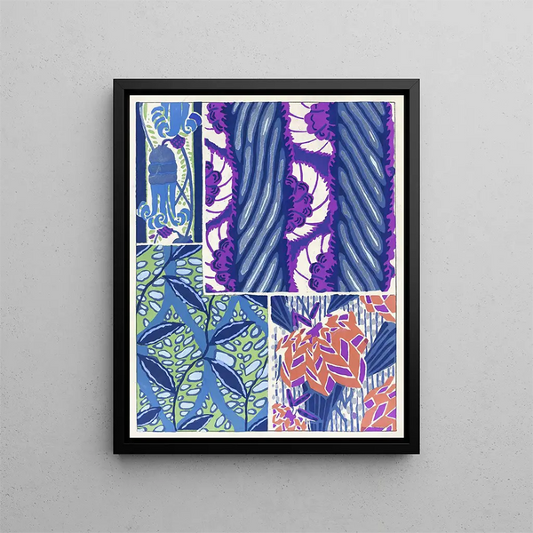 Suggestions for Fabrics and Carpets Pl20 - Émile-Allain Séguy — framed artwork on a wall