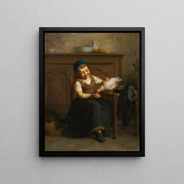 Birds of a Feather - Émile-Auguste Hublin — framed artwork on a wall