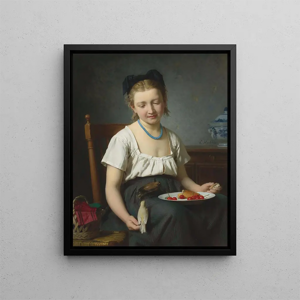 Le Goûter - Émile-Auguste Hublin — framed artwork on a wall