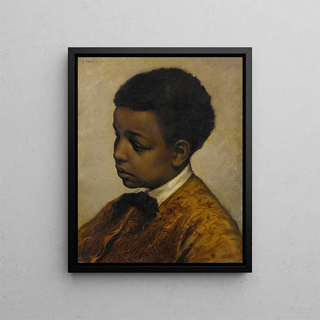Portrait of a Young Boy - Émile-Charles Dameron — framed artwork on a wall