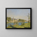 Village by the riverbank - Émile-Louis Foubert — framed artwork on a wall