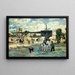 Crane on the Seine at the Royal Bridge - Émile Antoine Guillier — framed artwork on a wall