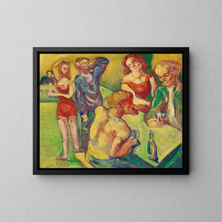 At the cabaret - Émile Bernard — framed artwork on a wall