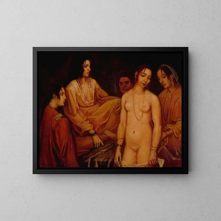 Au harem - Émile Bernard — framed artwork on a wall