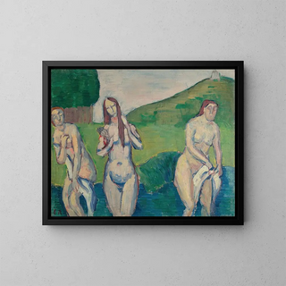 Bathers - Émile Bernard — framed artwork on a wall