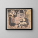 Breton Painting feeding pigs - Émile Bernard — framed artwork on a wall