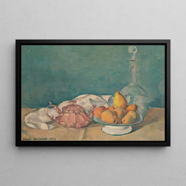Nature morte painting - Émile Bernard — framed artwork on a wall