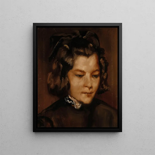 Portrait of Aude - Émile Bernard — framed artwork on a wall