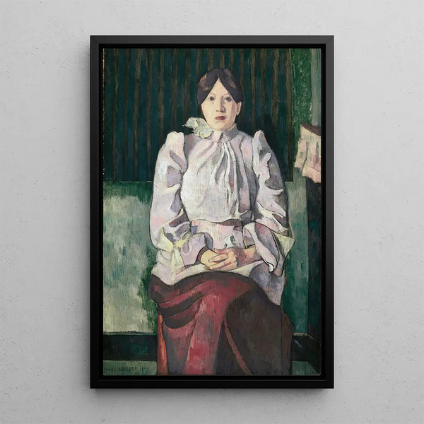 Portrait of Marie Lemasson - Émile Bernard — framed artwork on a wall
