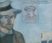 Self-portrait with Gauguin's portrait - Émile Bernard — artwork view