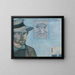 Self-portrait with Gauguin's portrait - Émile Bernard — framed artwork on a wall