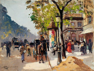 Le Boulevard des Italiens - Émile Cagniart — artwork view