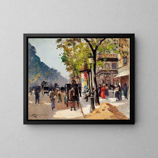 Le Boulevard des Italiens - Émile Cagniart — framed artwork on a wall